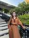 Women Collar Down Casual Shirts With Skirts and Belt Sets
